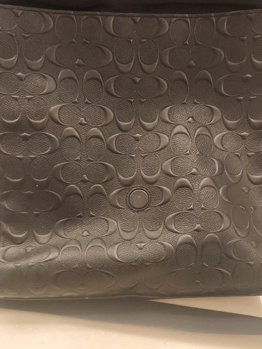 Coach Leather Embossed Signature Men's/Women's Crossbody Messenger Bag W/COA